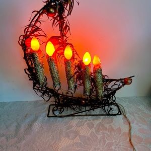 Rare Vintage Mirrostar Candolier 1950’s Old Time Christmas Decor